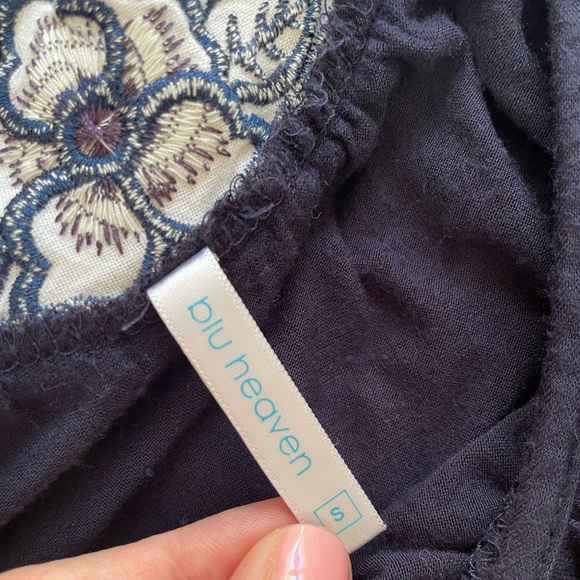 Dark Blue Crochet Back Dress – Women’s Size Small - Picture 4 of 5